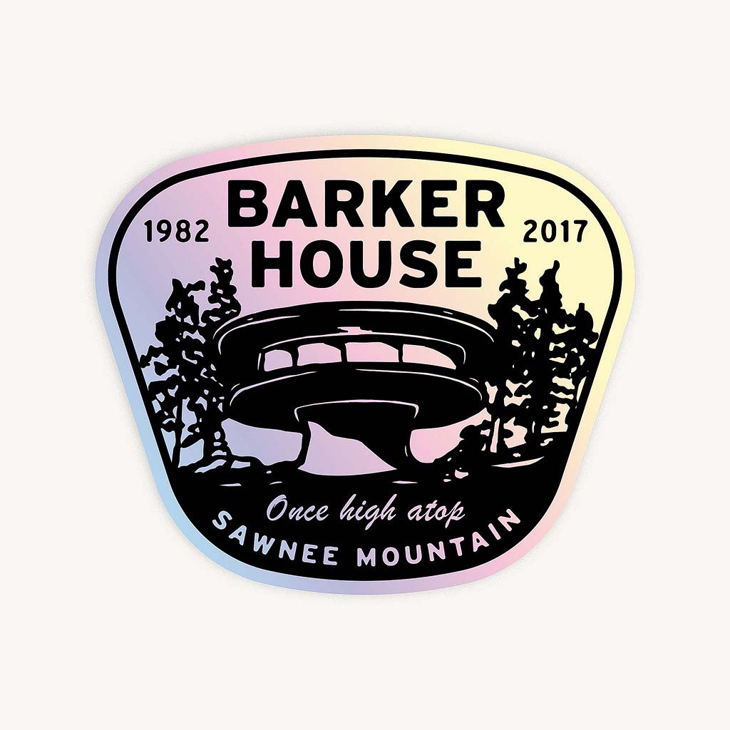 Barker House Holographic Sticker 